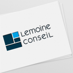 Image du logo lemoine conseil, consultant en marketing à Toulouse, aux couleurs bleu vif et bleu foncé
